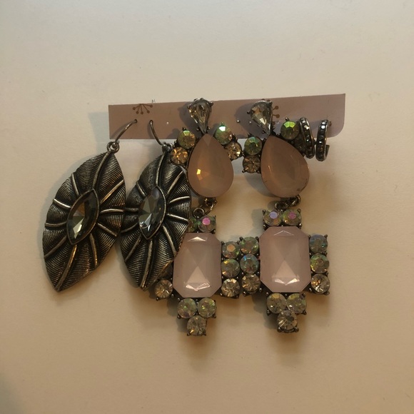 Jewelry - 3 Pairs of Rhinestone Earrings